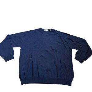 Braemar Men’s 100% Cashmere Navy Blue Crew Neck Sweater Size XL